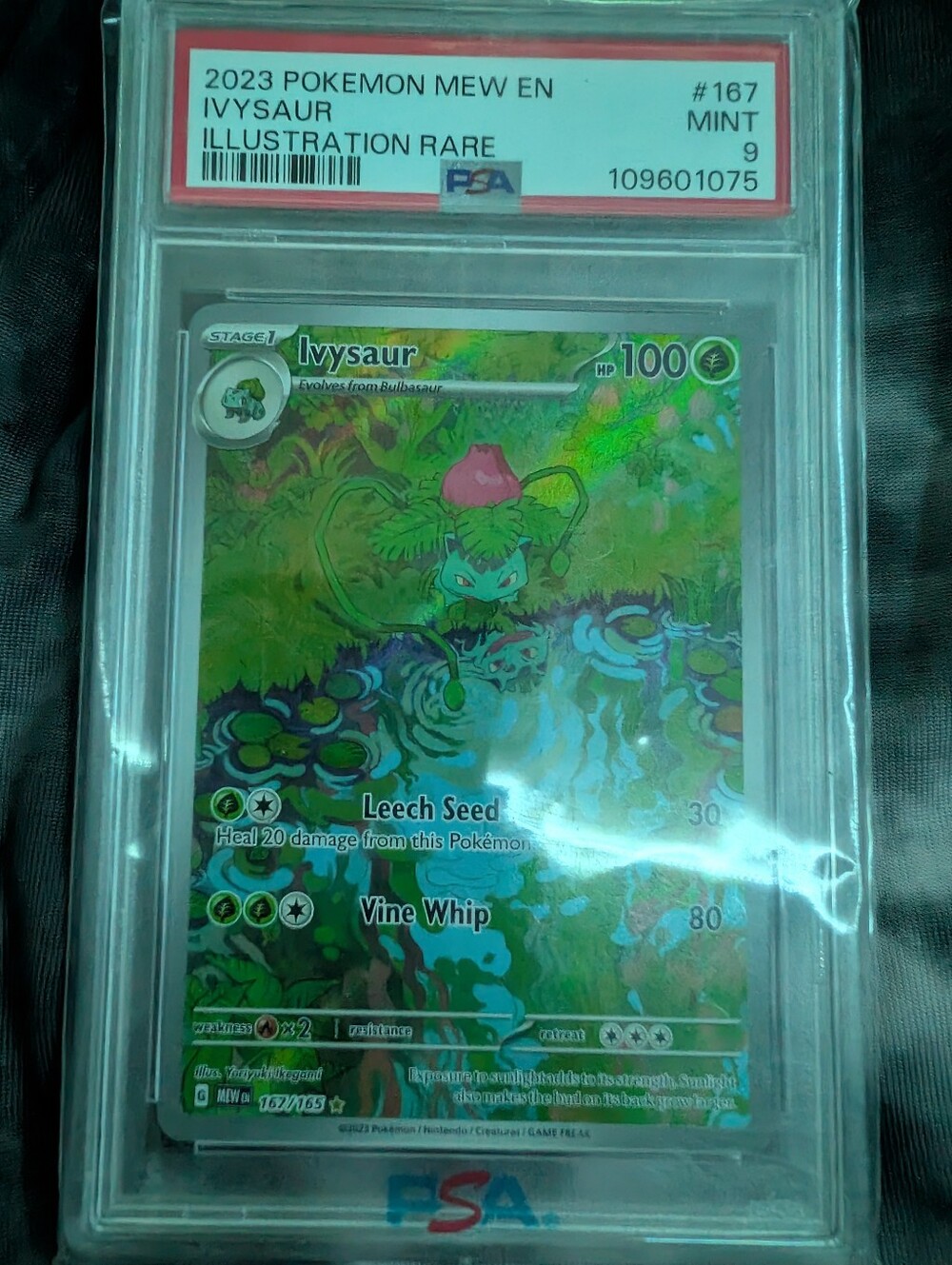 2023 POKEMON MEW EN#167 IVYSAUR MINT 9 ILLUSTRATION RARE